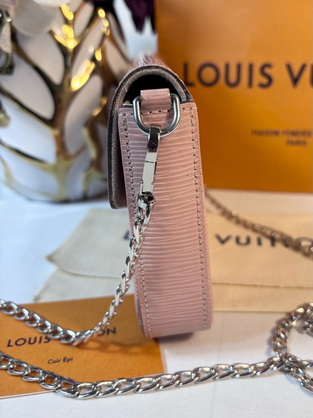 Louis Vuitton Rose Felicie Pochette Sold - Picture 5 of 14